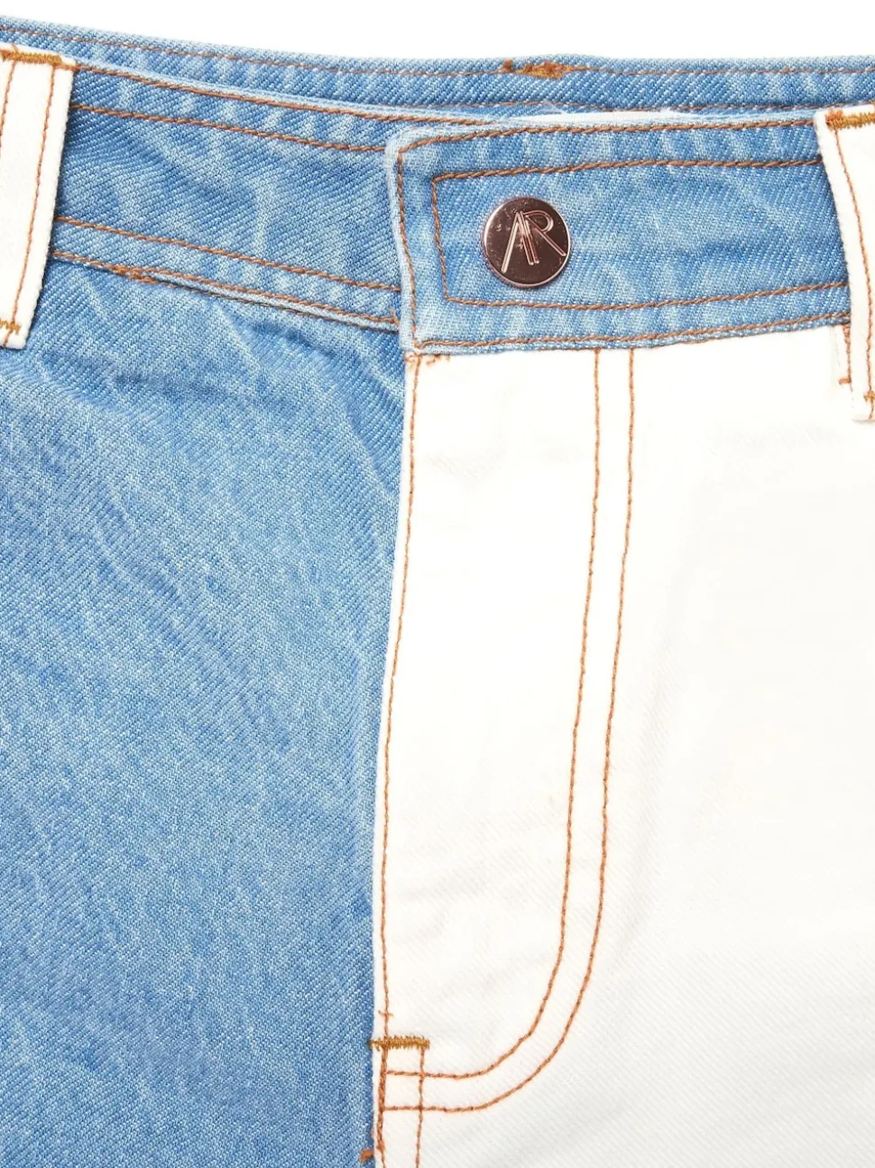 Angel & Rocket Blue Rafaela Contrast Wash Denim Shorts