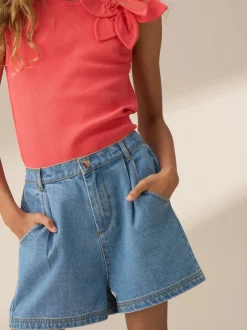 Angel & Rocket Blue Rochelle Denim 100% Cotton Shorts