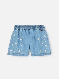 Angel & Rocket Blue Zeta Embellished Denim Shorts