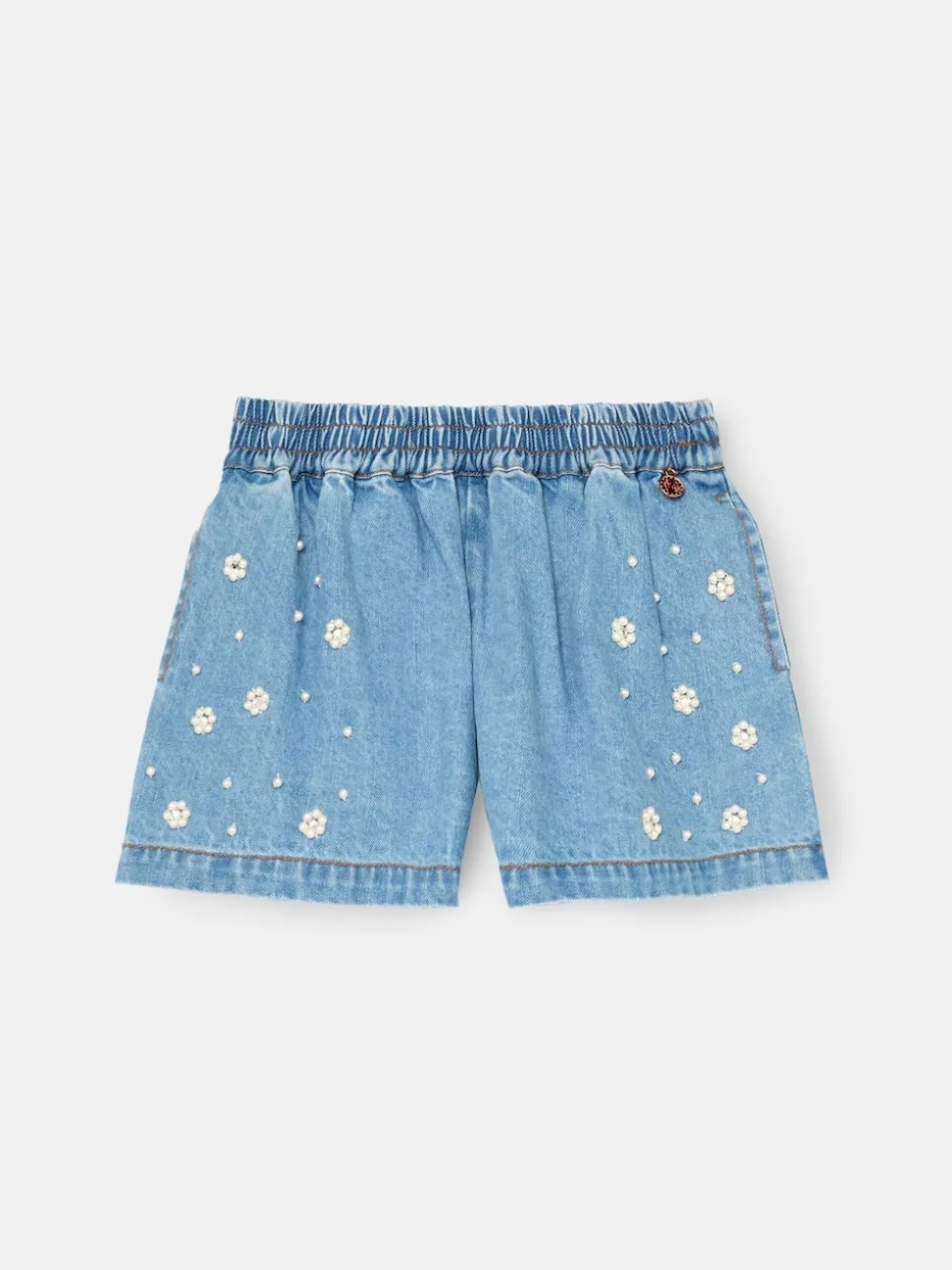 Angel & Rocket Blue Zeta Embellished Denim Shorts