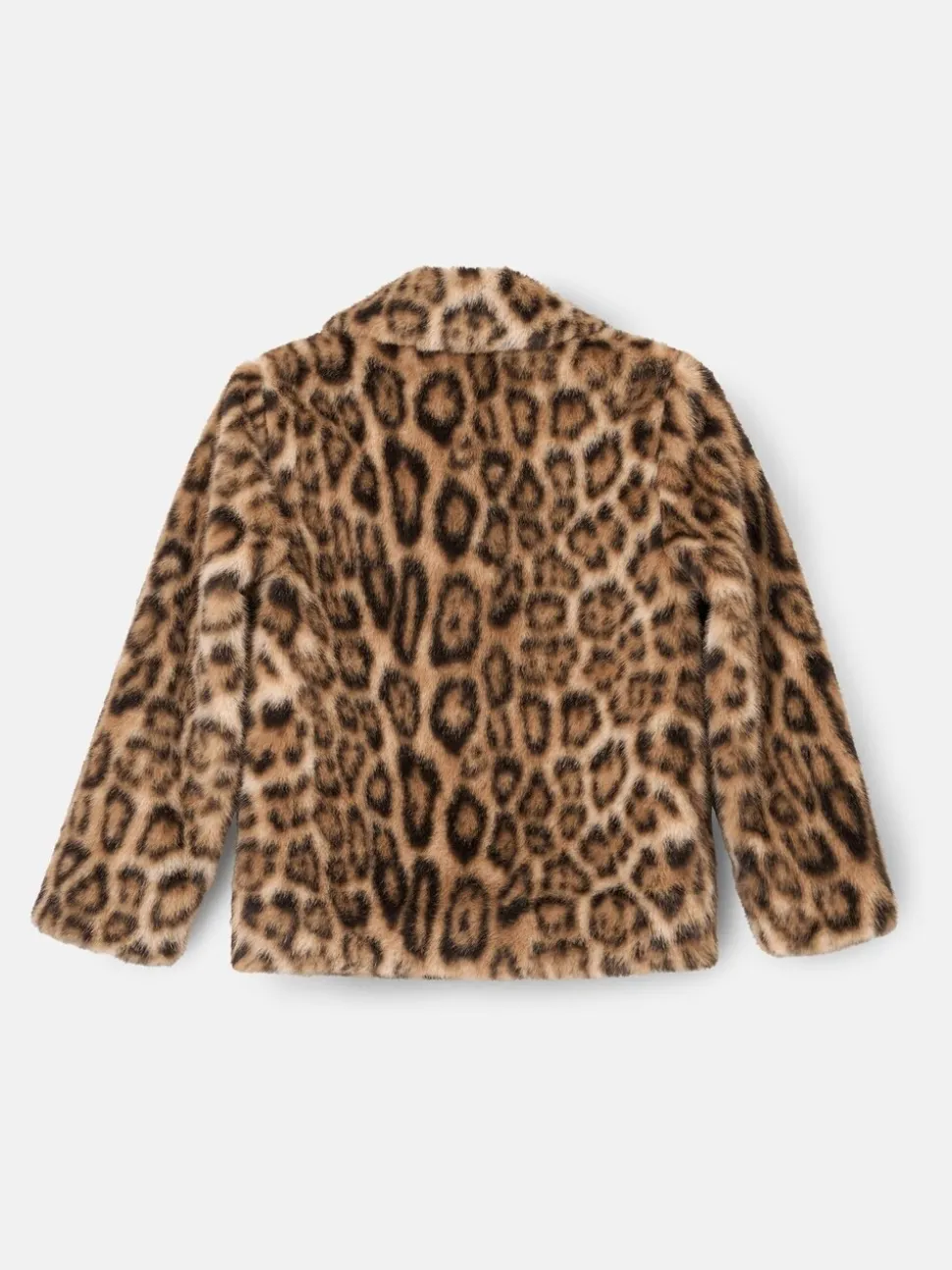 Angel & Rocket Brown Corine Leopard Print Fur Bow Coat
