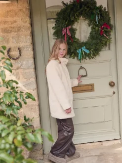 Angel & Rocket Cream Adaline Fur Coat