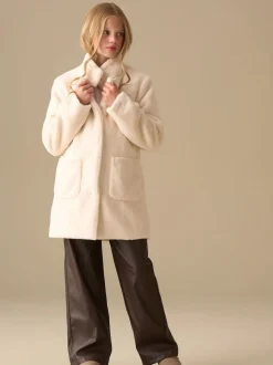 Angel & Rocket Cream Adaline Fur Coat