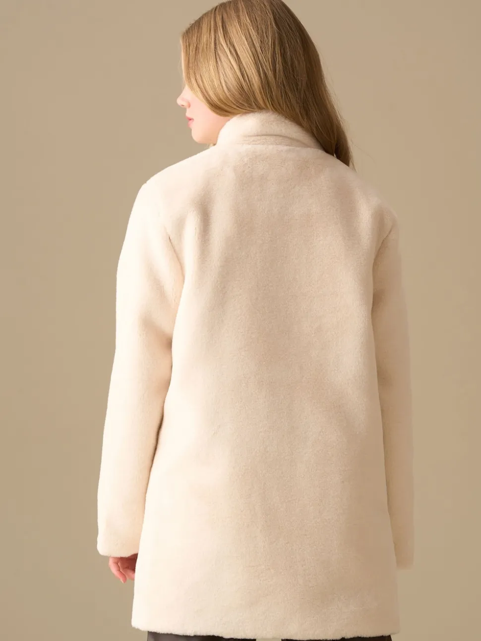Angel & Rocket Cream Adaline Fur Coat