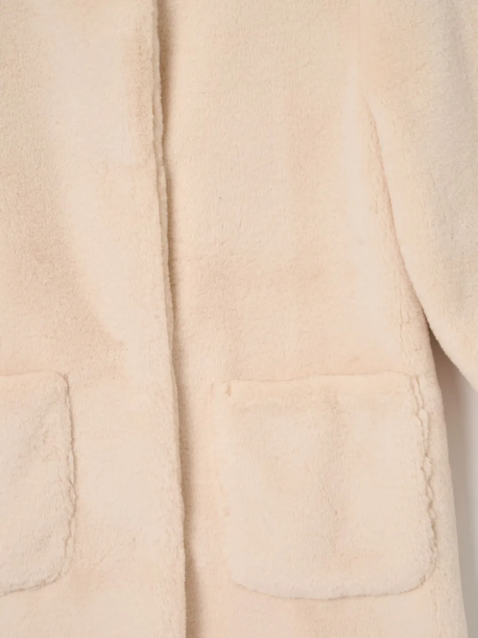 Angel & Rocket Cream Adaline Fur Coat