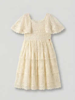 Angel & Rocket Cream Annabelle Vintage Lace Mesh Dress