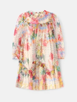 Angel & Rocket Cream Beatrice Mesh Frill Dress