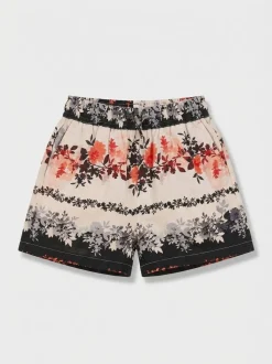 Angel & Rocket Cream Brooke Print Linen Shorts