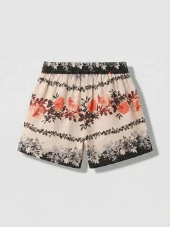 Angel & Rocket Cream Brooke Print Linen Shorts