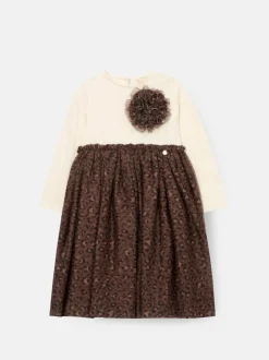 Angel & Rocket Cream Carrie Corsage Mesh Dress