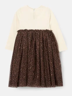 Angel & Rocket Cream Carrie Corsage Mesh Dress