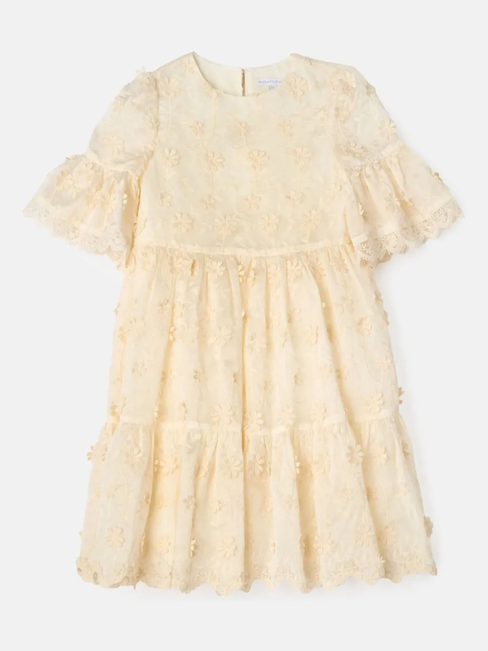 Angel & Rocket Cream Delphine Embellished Swing Dress