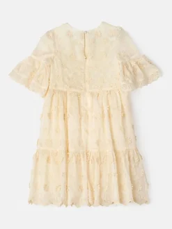 Angel & Rocket Cream Delphine Embellished Swing Dress