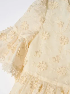 Angel & Rocket Cream Delphine Embellished Swing Dress