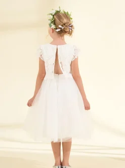 Angel & Rocket Cream Esme Lace Bodice Dress