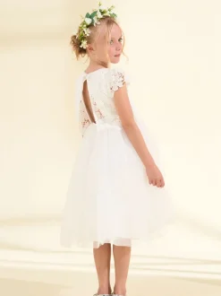 Angel & Rocket Cream Esme Lace Bodice Dress