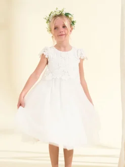 Angel & Rocket Cream Esme Lace Dress