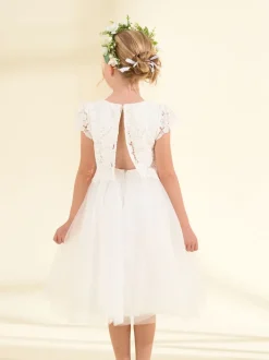 Angel & Rocket Cream Esme Lace Dress