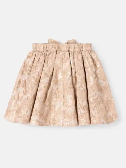 Angel & Rocket Cream Etta Metallic Jacquard Skirt
