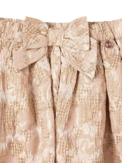 Angel & Rocket Cream Etta Metallic Jacquard Skirt
