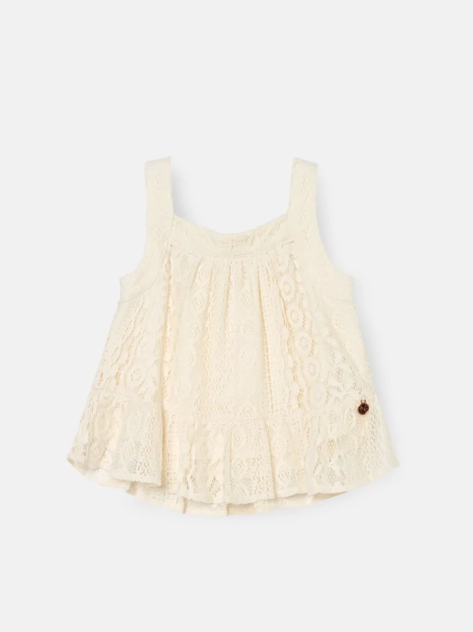 Angel & Rocket Cream Kinsley Jersey Crochet Top