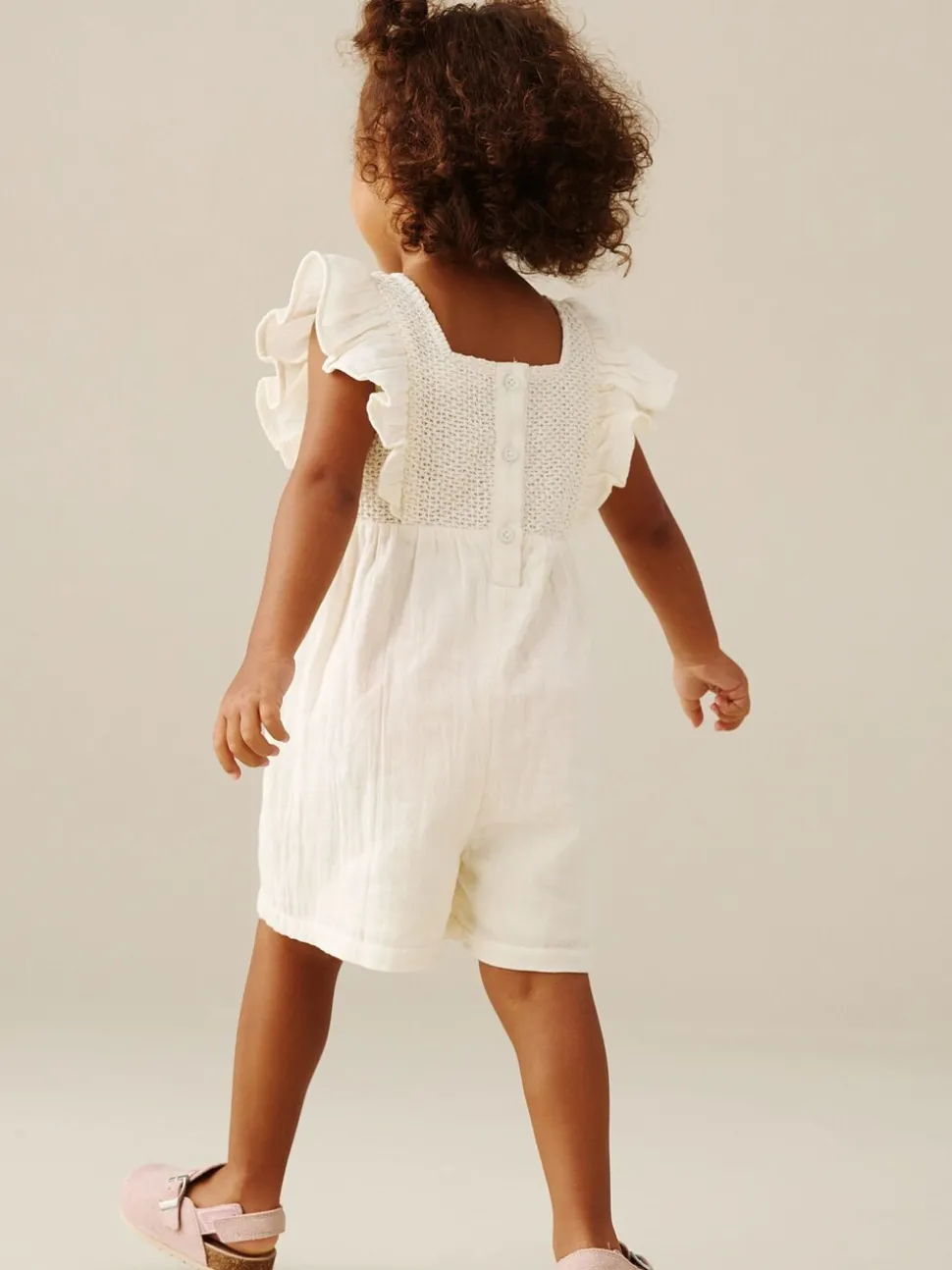 Angel & Rocket Cream Maci Crochet Playsuit