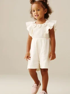 Angel & Rocket Cream Maci Crochet Playsuit