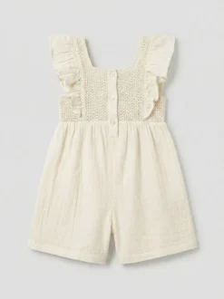 Angel & Rocket Cream Maci Crochet Playsuit