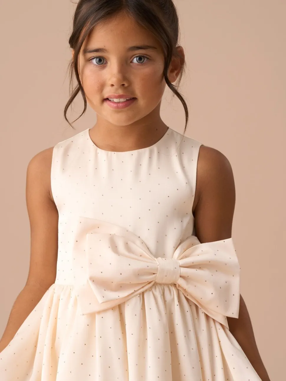 Angel & Rocket Cream Sophie Diamonte Bow Dress