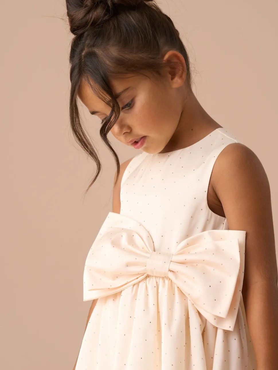 Angel & Rocket Cream Sophie Diamonte Bow Dress