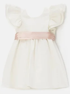 Angel & Rocket Cream Sylvie Sateen Sash Bow Dress