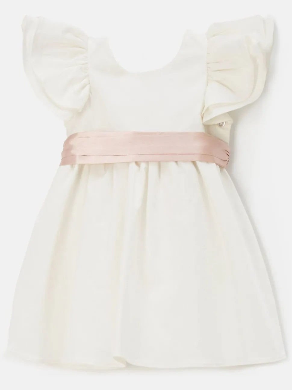 Angel & Rocket Cream Sylvie Sateen Sash Bow Dress