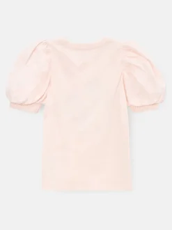 Angel & Rocket Fusia Pink Eve Ruffle Heart Puff Sleeve T-Shirt