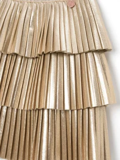 Angel & Rocket Gold Lucile Metallic Tiered Rara Skirt