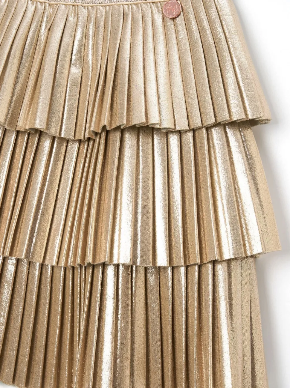 Angel & Rocket Gold Lucile Metallic Tiered Rara Skirt