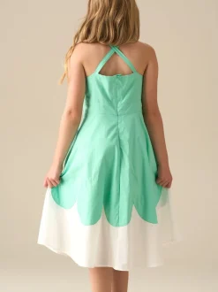 Angel & Rocket Green Allegra Pink Scallop Swing Dress