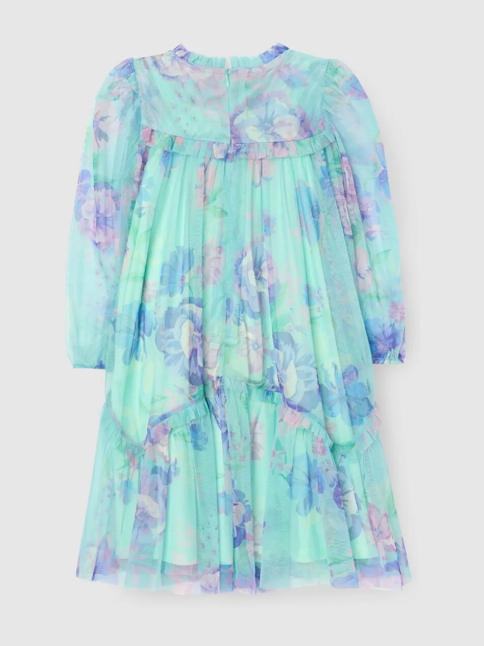 Angel & Rocket Green Beatrice Mesh Frill Dress