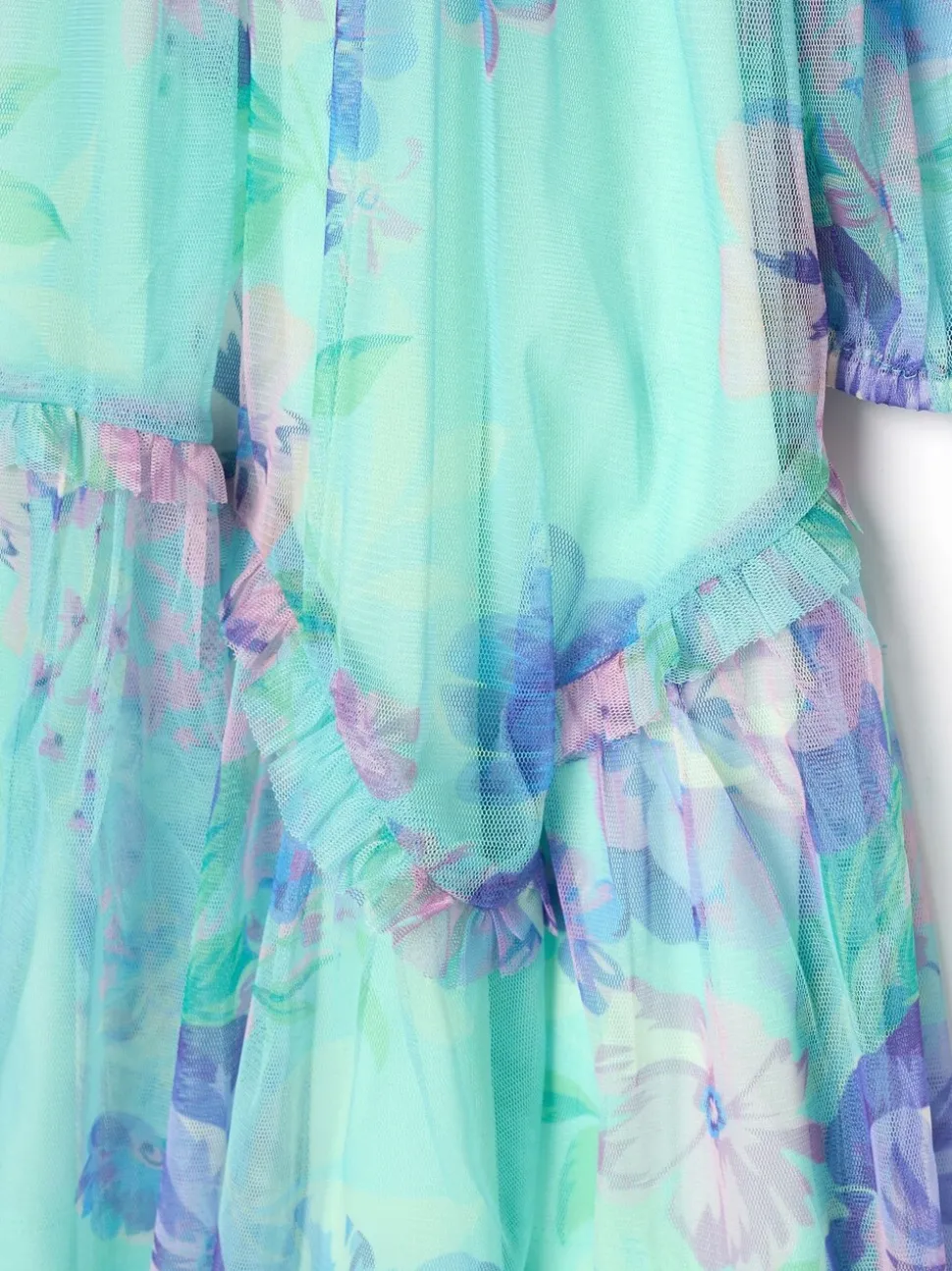 Angel & Rocket Green Beatrice Mesh Frill Dress