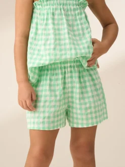 Angel & Rocket Green Connie Gingham Shorts