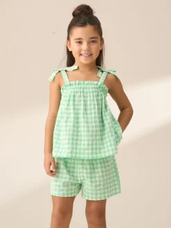 Angel & Rocket Green Connie Gingham Shorts