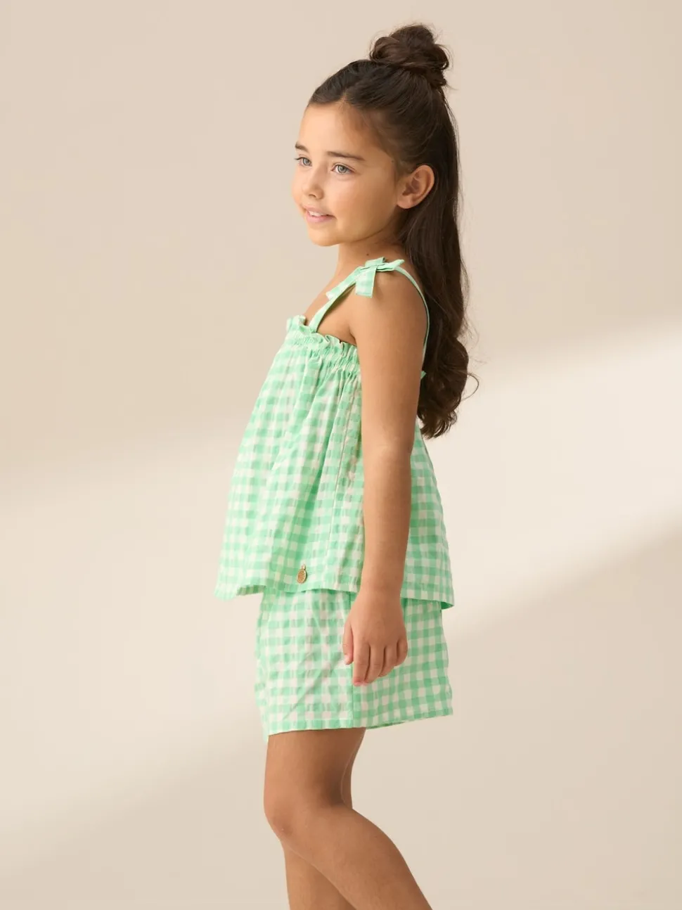Angel & Rocket Green Connie Gingham Shorts