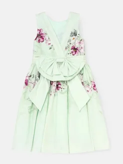 Angel & Rocket Green Elisa Print Bow Back Dress