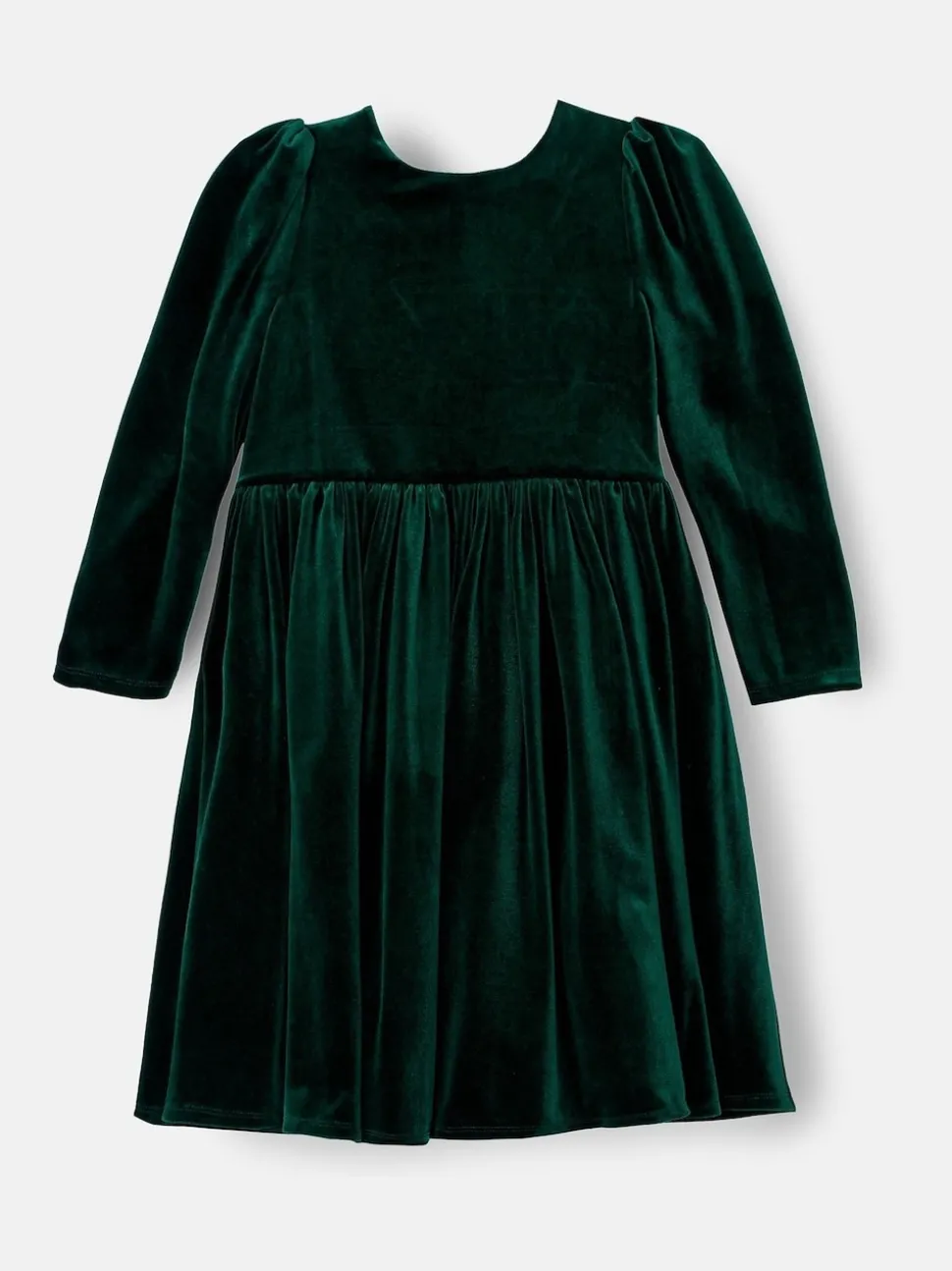 Angel & Rocket Green Grace Velvet Bow Back Dress