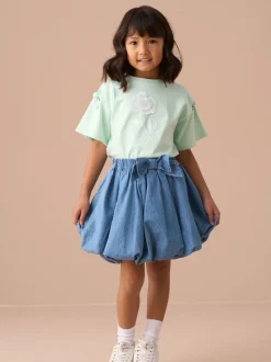 Angel & Rocket Green Leena Mint Tie Sleeve 100% Cotton Top