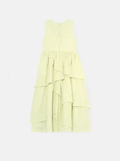 Angel & Rocket Green Letitia Sage Tiered Ruffle Dress