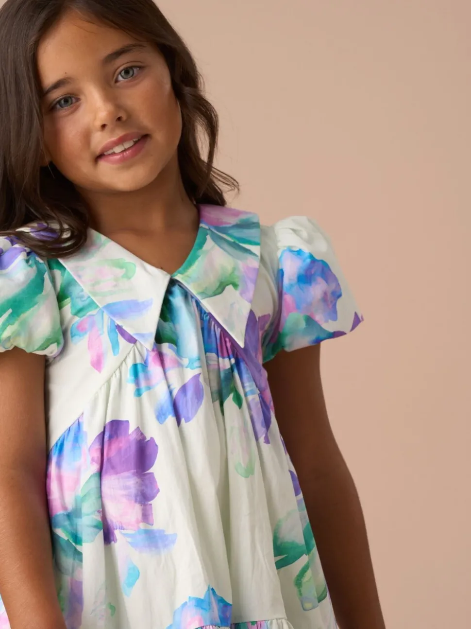 Angel & Rocket Green Lucia Mint Printed Tiered Dress