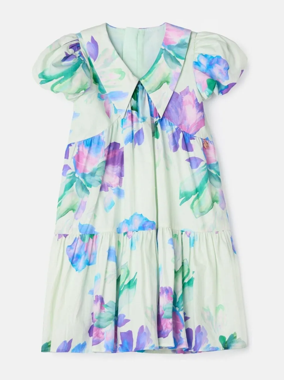 Angel & Rocket Green Lucia Mint Printed Tiered Dress