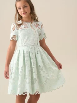 Angel & Rocket Green Maeva Mint Lace Dress