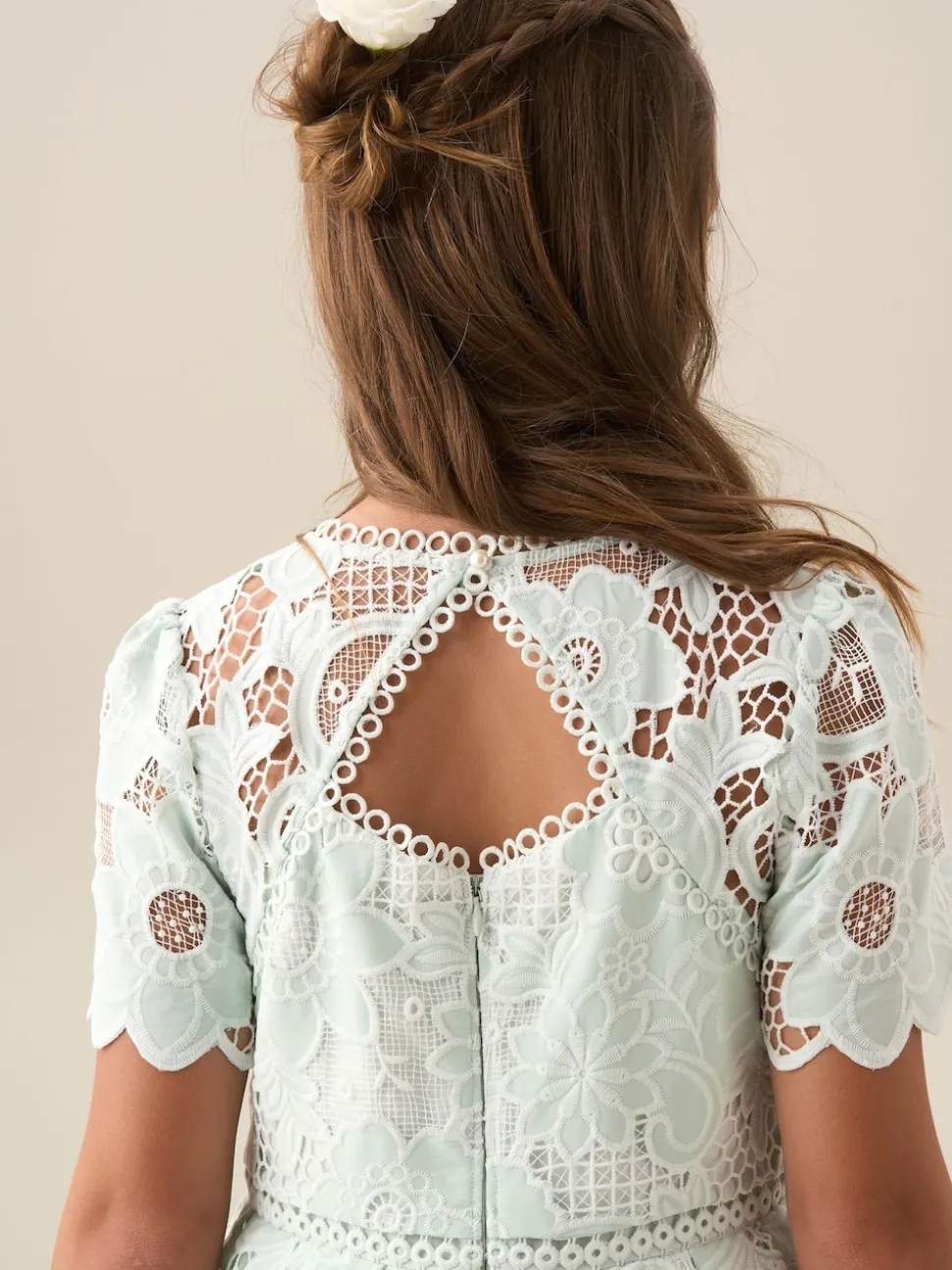 Angel & Rocket Green Maeva Mint Lace Dress