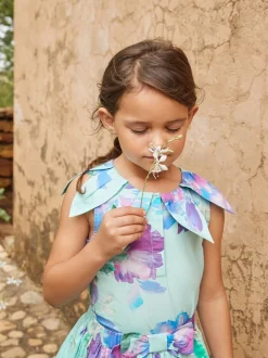 Angel & Rocket Green Margaux Ivory Petal Collar 100% Cotton Top